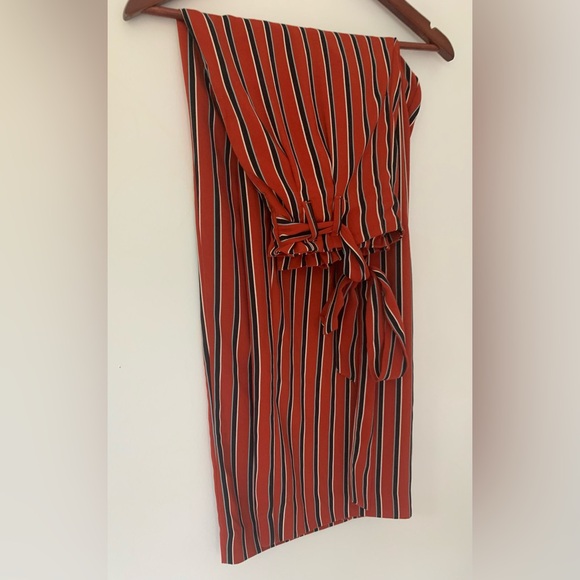 Zara striped loose fit paper bag pants - Picture 7 of 13